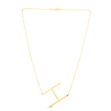 14K Gold Large Initial H Necklace