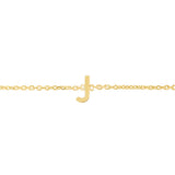 14K Mini Initial J Bracelet