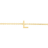 14K Mini Initial L Necklace