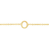 14K Mini Initial O Necklace