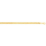 14K Gold 22"" 4mm Diamond Cut Round Franco Chain