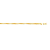14K Gold 8.5"" 5mm Diamond Cut Round Franco Chain