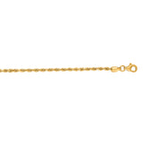 14K Gold 24"" 2mm Diamond Cut Royal Rope Chain