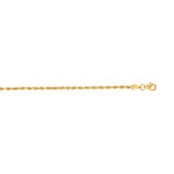 14K Gold 16"" 2.5mm Diamond Cut Royal Rope Chain