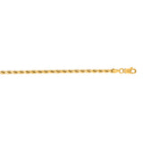 14K Gold 24"" 3.5mm Diamond Cut Royal Rope Chain