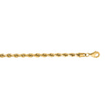 14K Gold 30"" 3.8mm Diamond Cut Royal Rope Chain