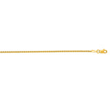 14K Gold 1.5mm Round Wheat Chain