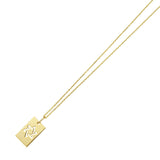 14K Gold Star of David Tag Necklace