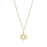 14K Gold Star of David Pendant