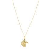 14K Medium Horse Head Pendant