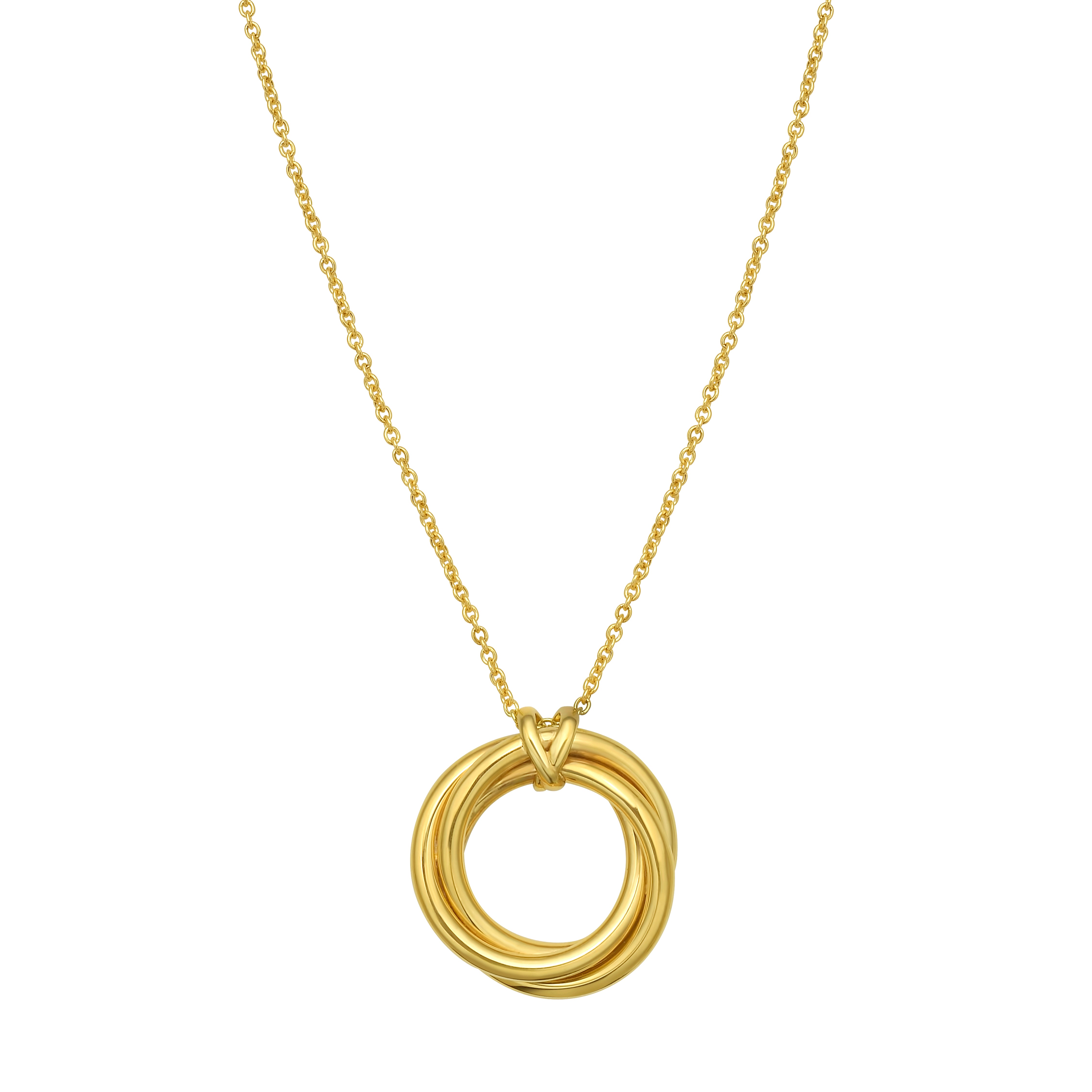 14K Interlocking Large Trinity Necklace