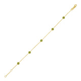 14K Peridot Station Bracelet
