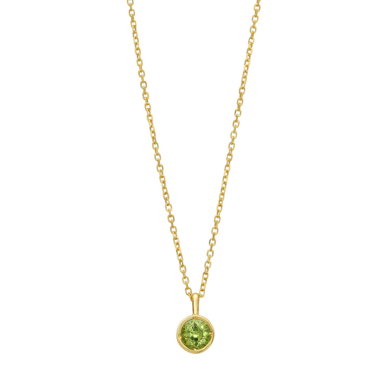 14K Peridot Birthstone Pendant