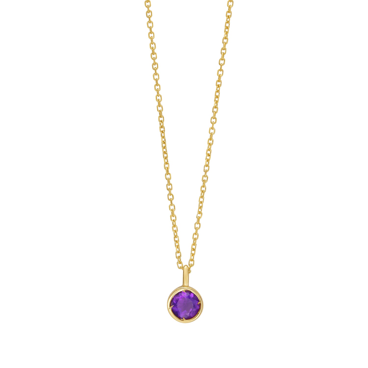 14K Amethyst Birthstone Pendant