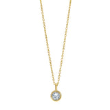 14K Aquamarine Birthstone Pendant