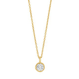 14K White Topaz Birthstone Pendant