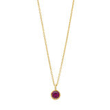 14K Created Ruby Birthstone Pendant