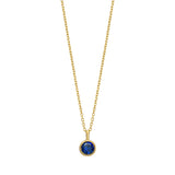 14K Created Blue Sapphire Birthstone Pendant