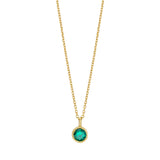 14K Created Emerald Birthstone Pendant