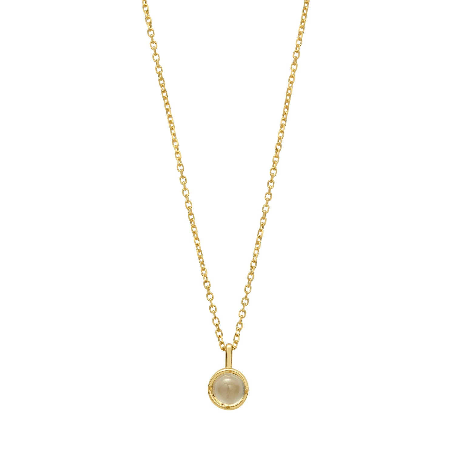 14K Moonstone Birthstone Pendant