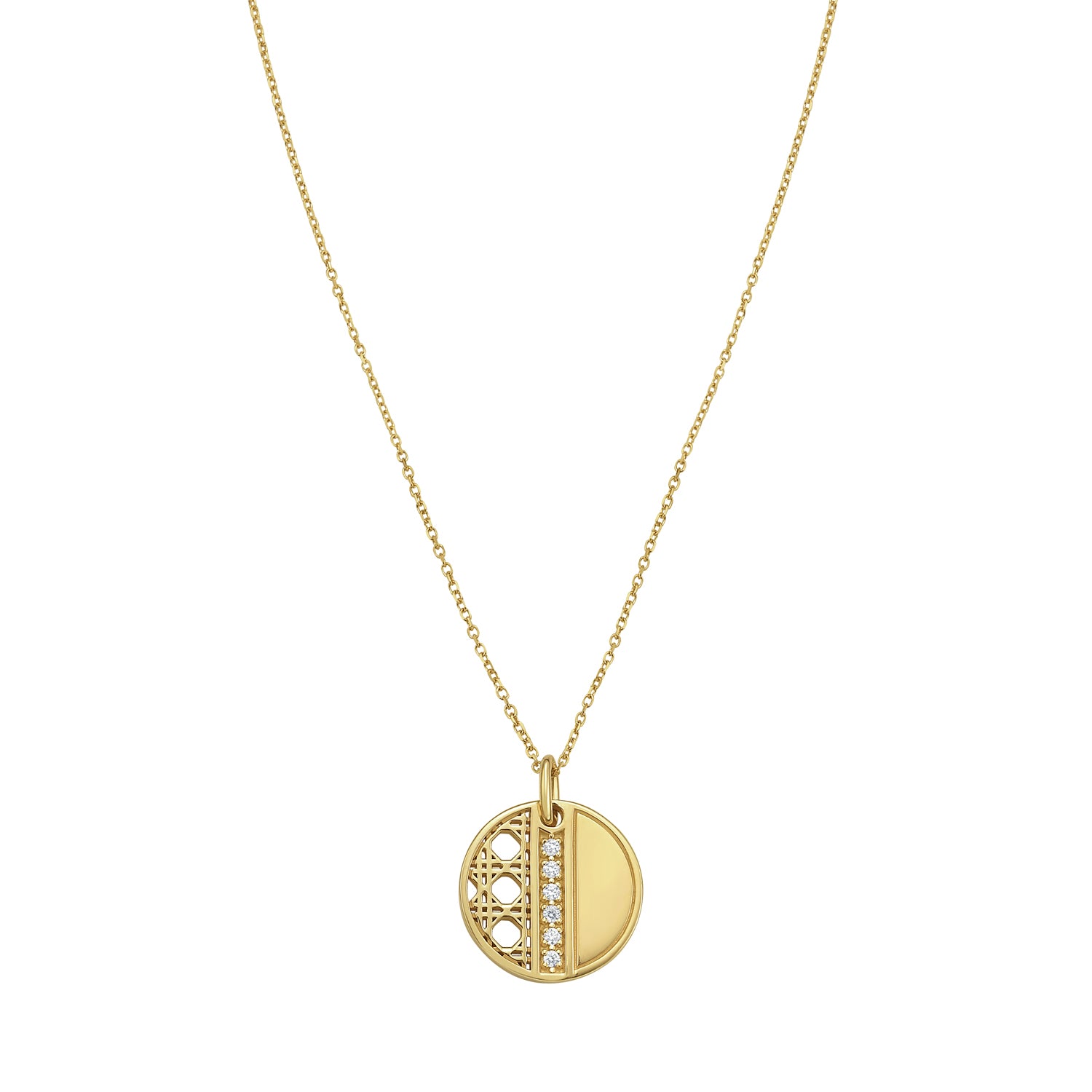 14K Diamond VannÃ¨rie Coin Pendant
