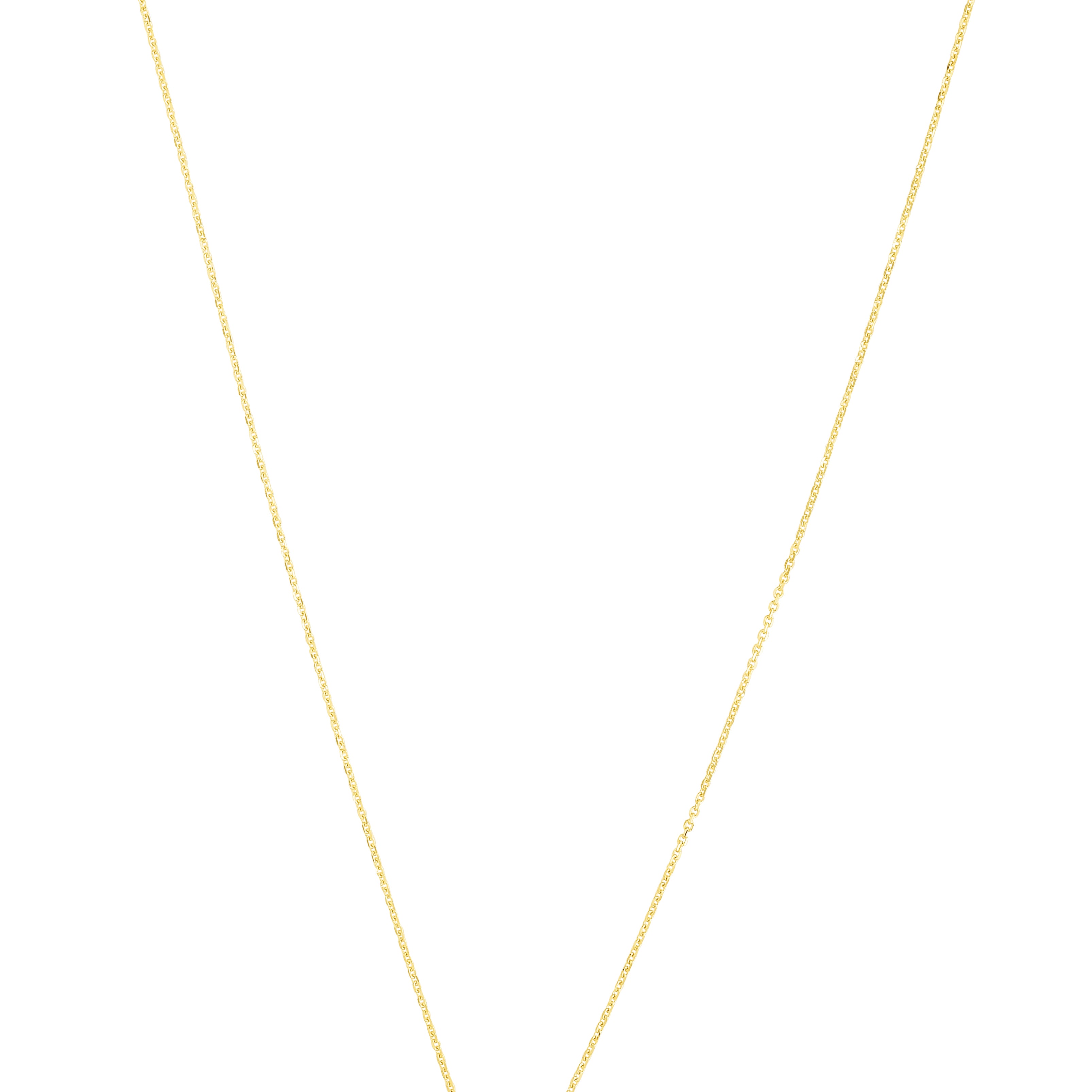 14K Gold Gemstone Inlay Oval Necklace