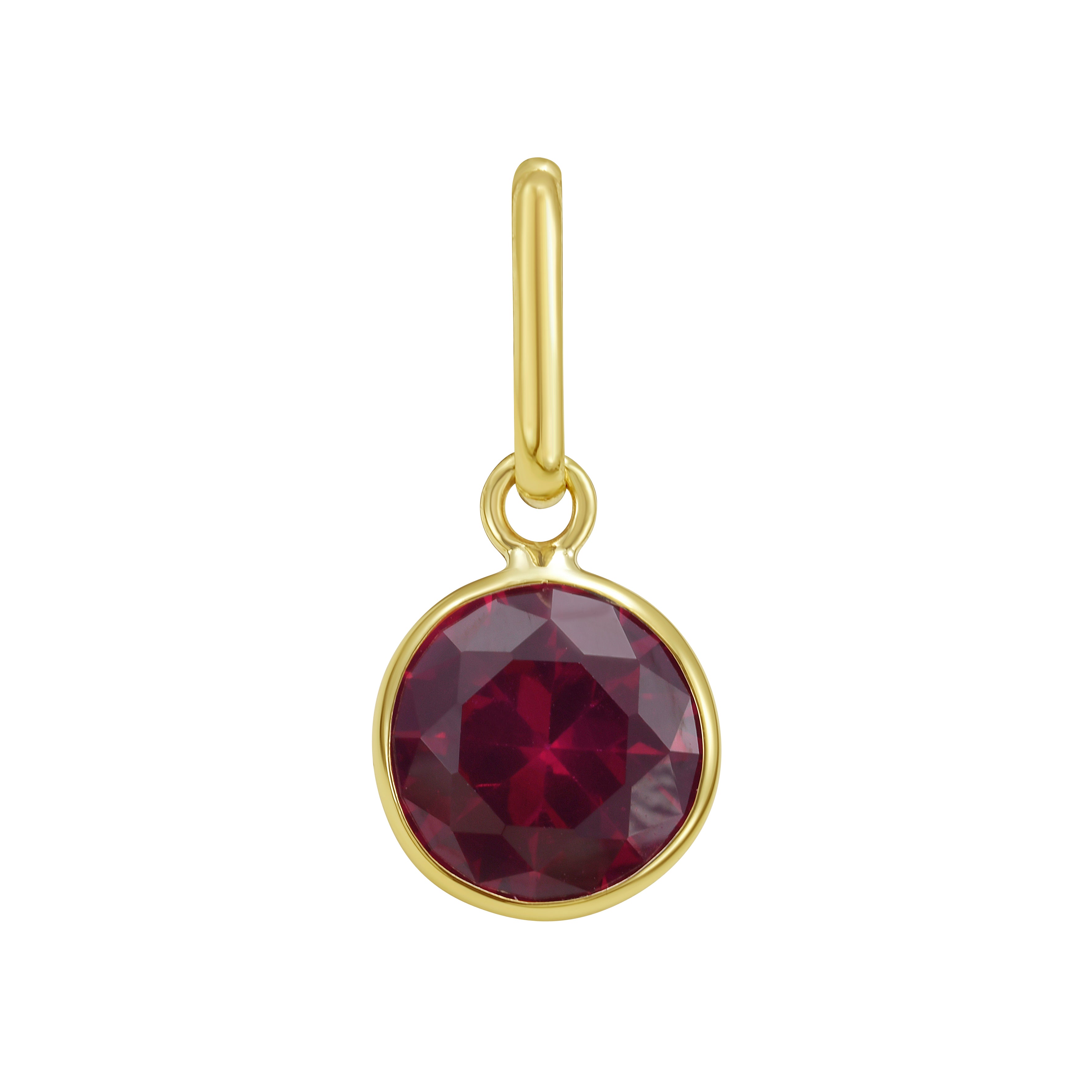 14K Round Ruby Charm