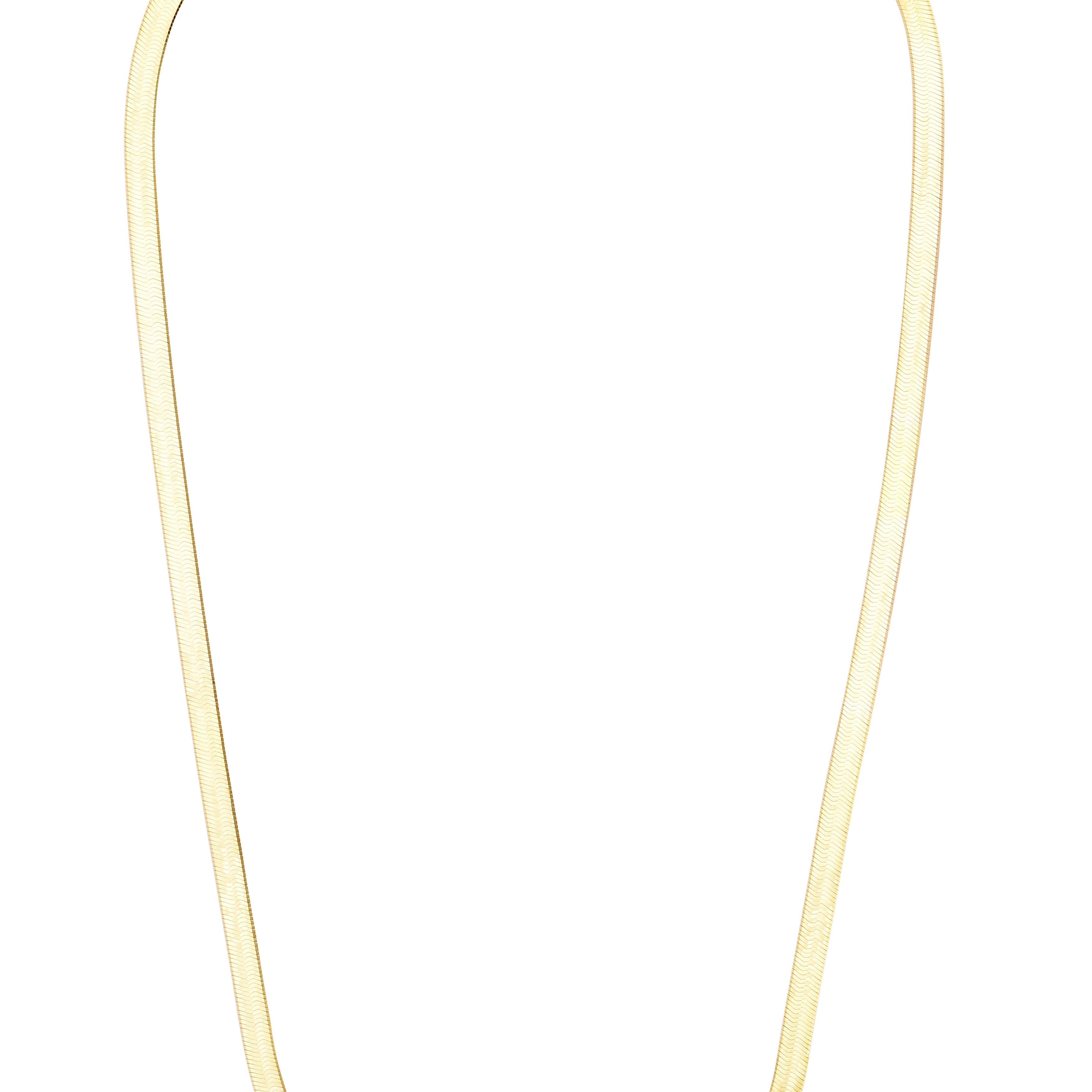 14K Gold 18"" 4mm Imperial Herringbone Chain