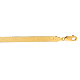 14K Gold 7"" 6mm Imperial Herringbone Chain