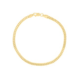 14K Gold 24"" 3mm Semi-Solid Square Franco Chain