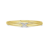 14K Diamond X Stretch Mesh Bracelet