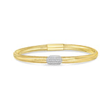 14K Diamond Oval Stretch Mesh Bracelet