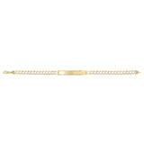 14K 5.7mm Pave ID Curb Bracelet