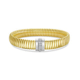 14K Center Station Diamond Tubogas Bracelet