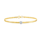 14K TT Diamond Omega Bracelet