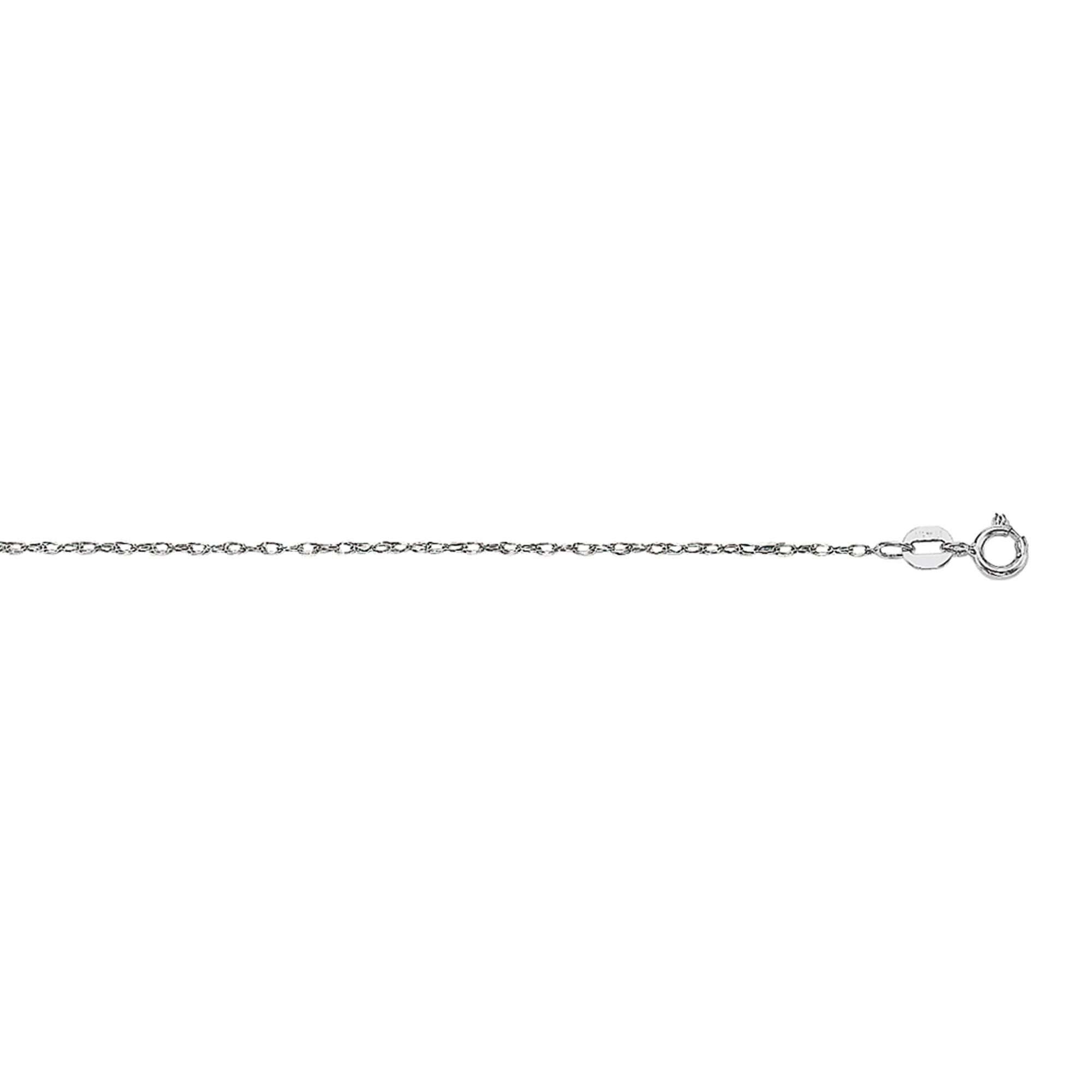 14K Gold 0.5mm Machine Rope Chain (Carded)