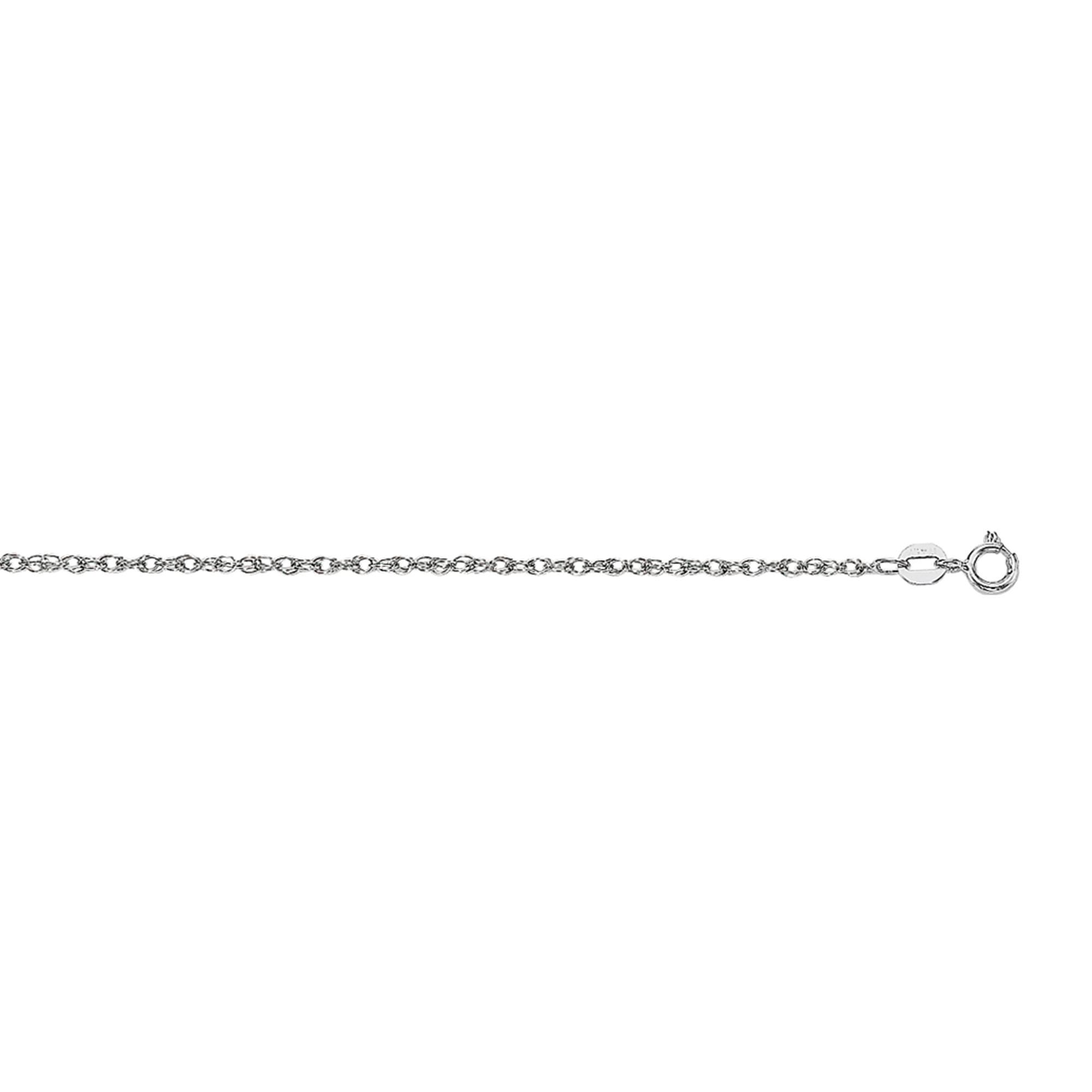 14K Gold 0.7mm Machine Rope Chain (Carded)