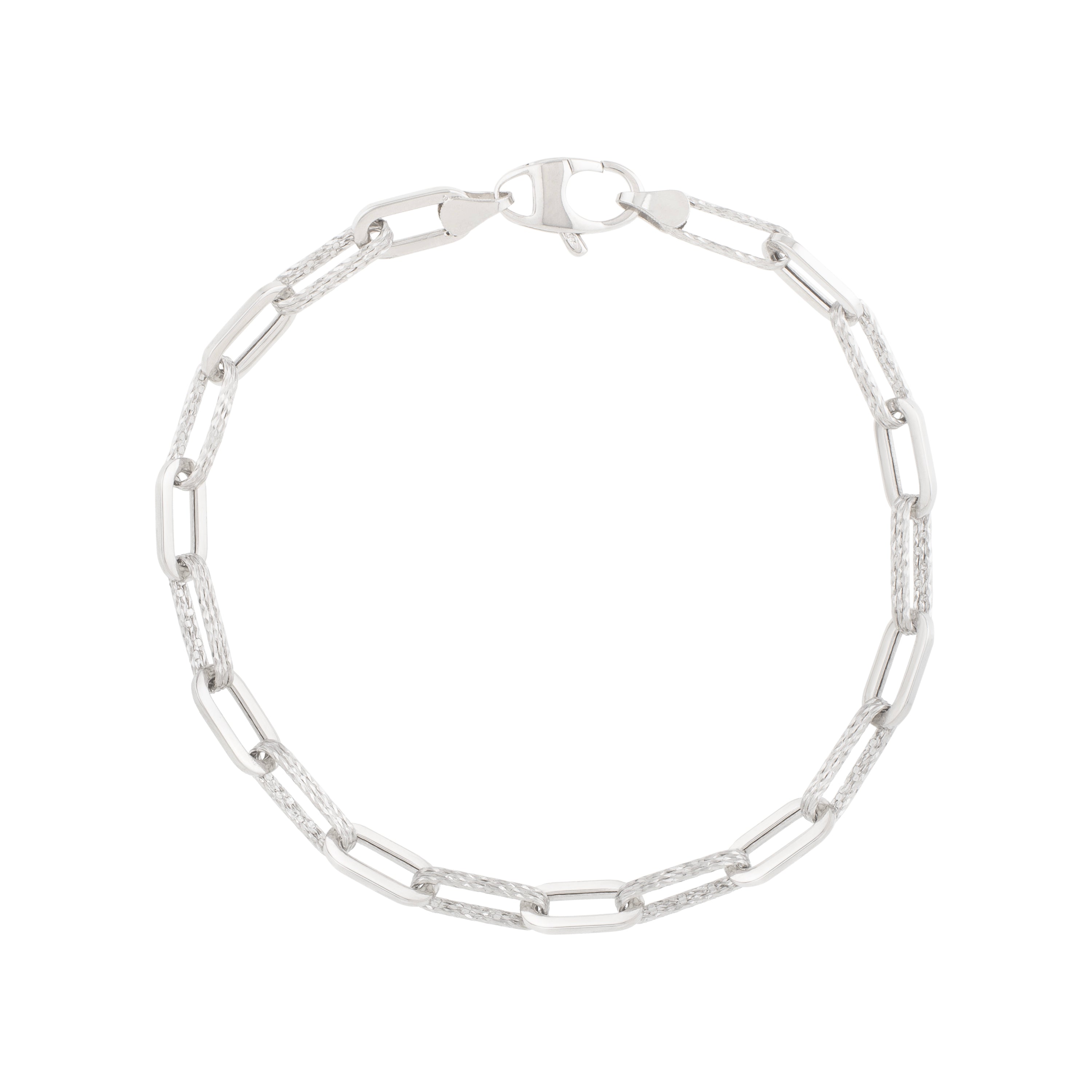 14K 4mm DiamantÃ© Paperclip Bracelet