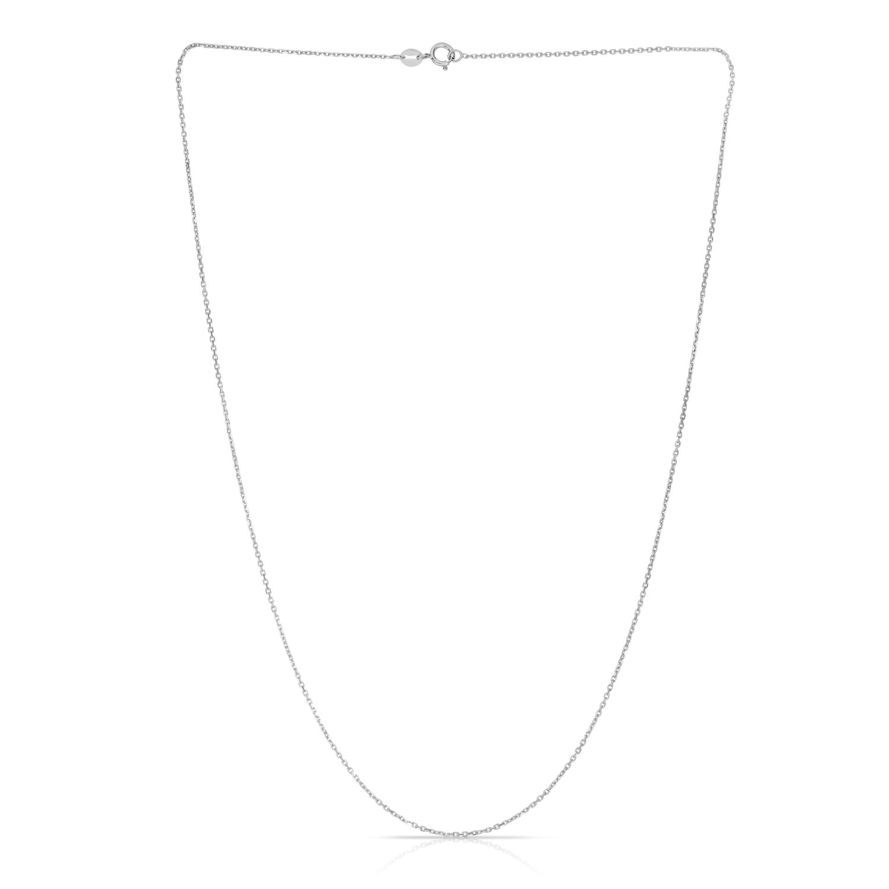 14K Gold 1.1mm Diamond Cut Cable Chain