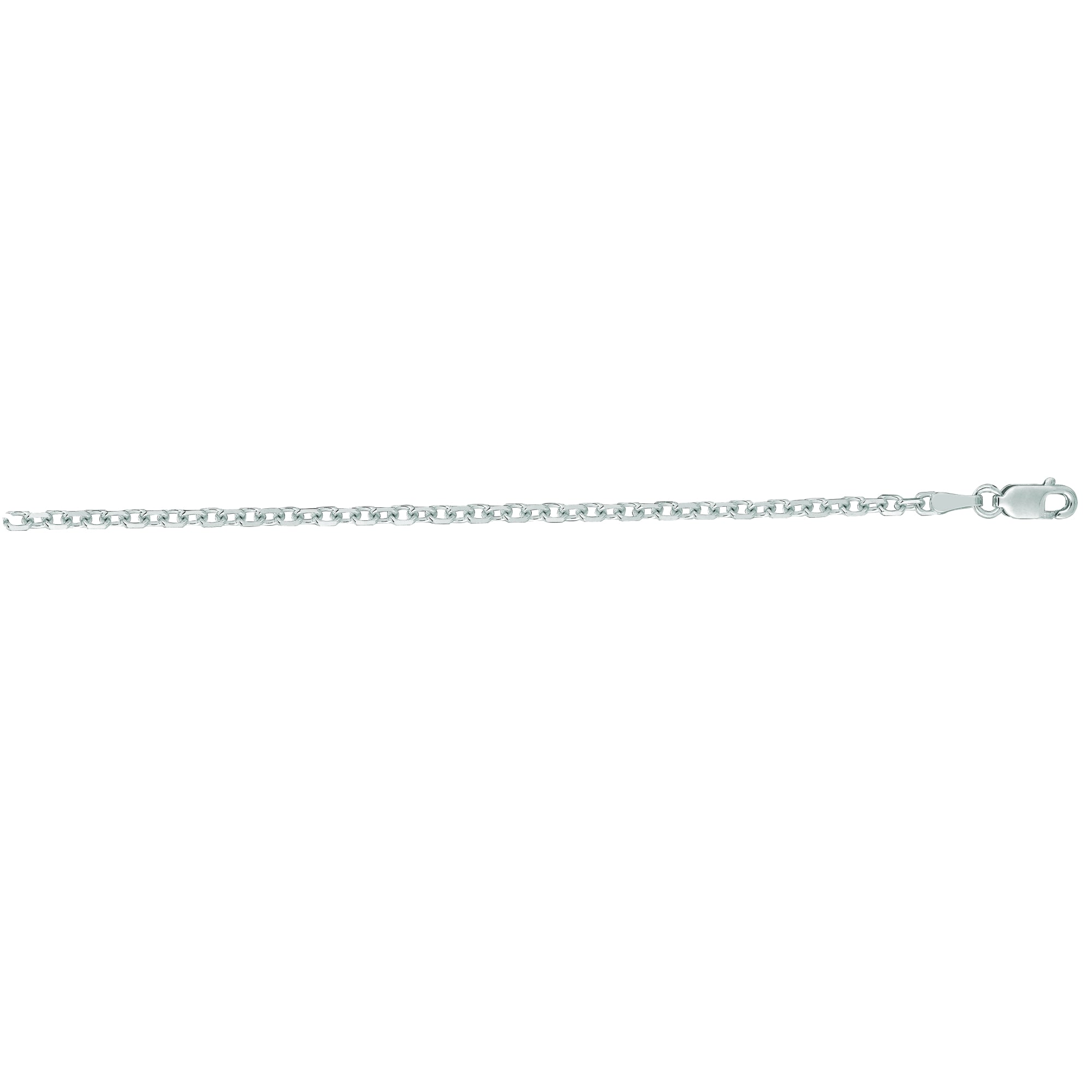 14K Gold 2.3mm Diamond Cut Cable Chain