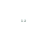 14K Gold 4mm Princess Cut CZ Stud Earring