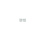 14K Gold 6mm Princess Cut CZ Stud Earring
