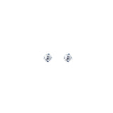14K Gold 2mm Round CZ Stud Earring