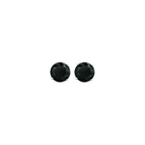 14K Gold 6mm Black CZ Stud Earring