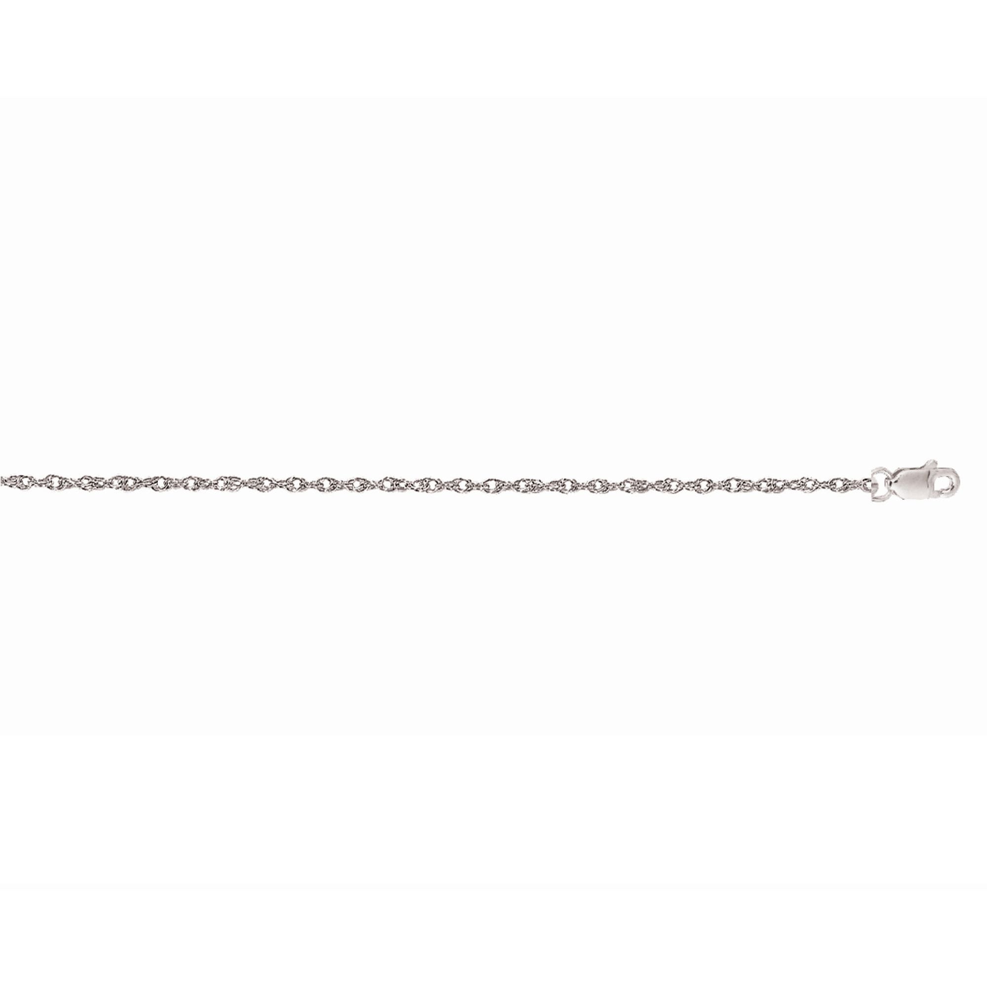 14K Gold 0.5mm Machine Rope Chain (Carded)