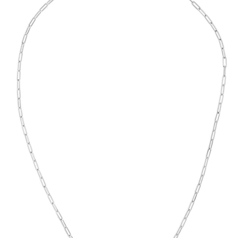 14K Gold 2.1mm Paperclip Chain