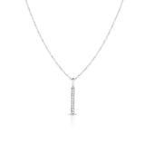 14K Gold .06ct Diamond Bar Necklace