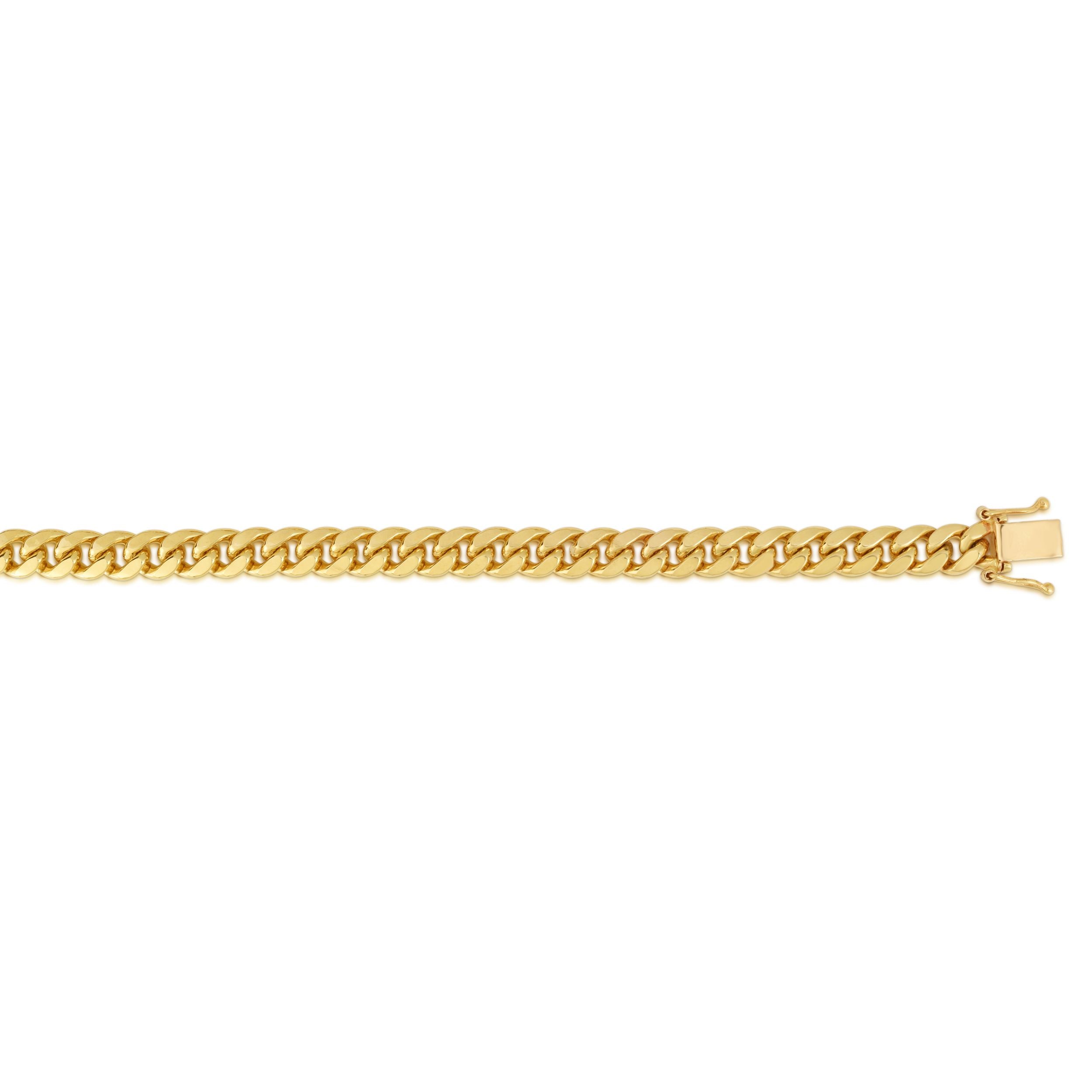 10K Gold 8.5"" 8.2mm Classic Miami Cuban