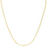 10K Gold 2.5mm Paperclip Chain
