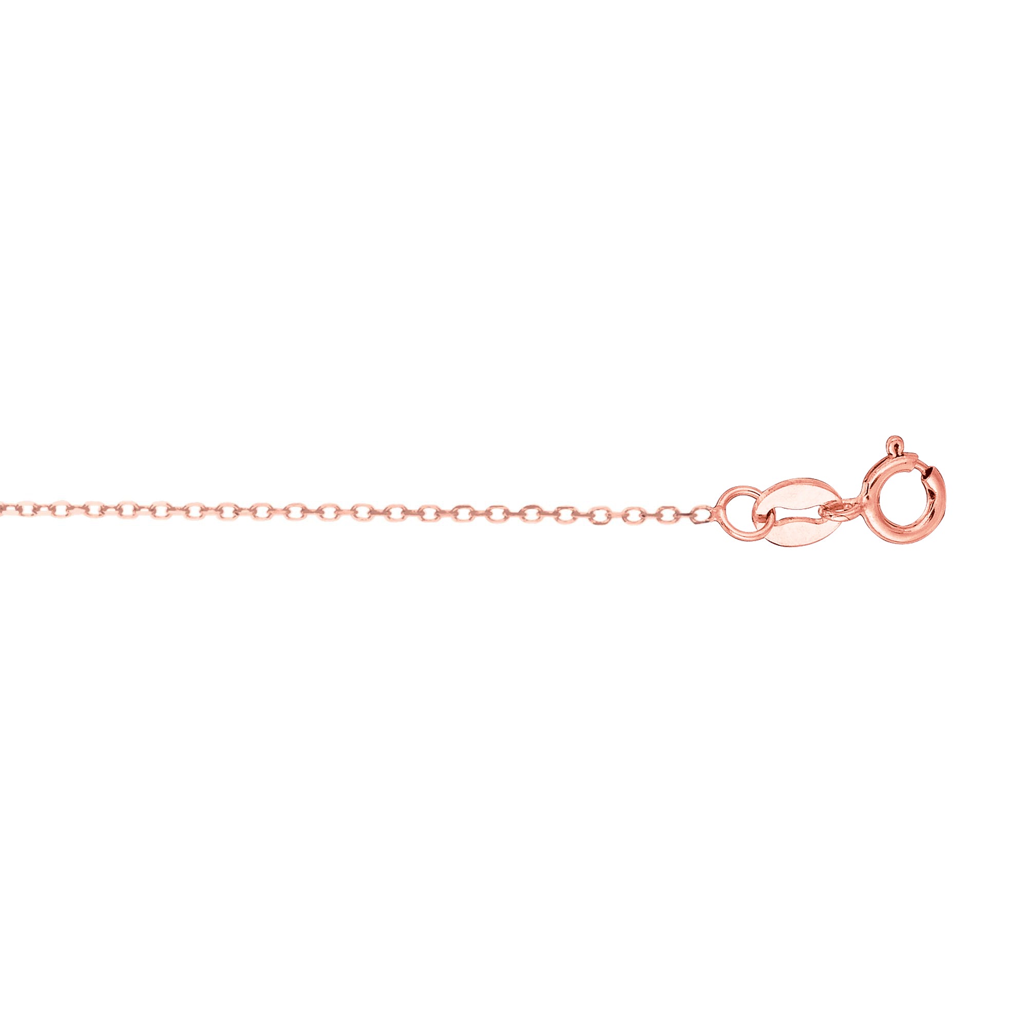 10K Gold 0.68mm Diamond Cut Cable Chain